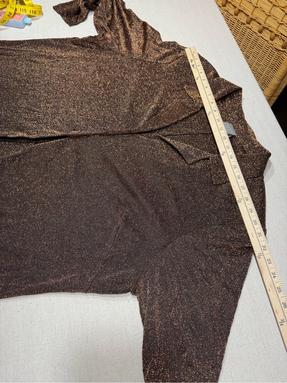 Rabbit Rabbit Rabbit Designs - Metallic Brown Long Dress & Duster Set - Size 24W - Picture 12 of 15